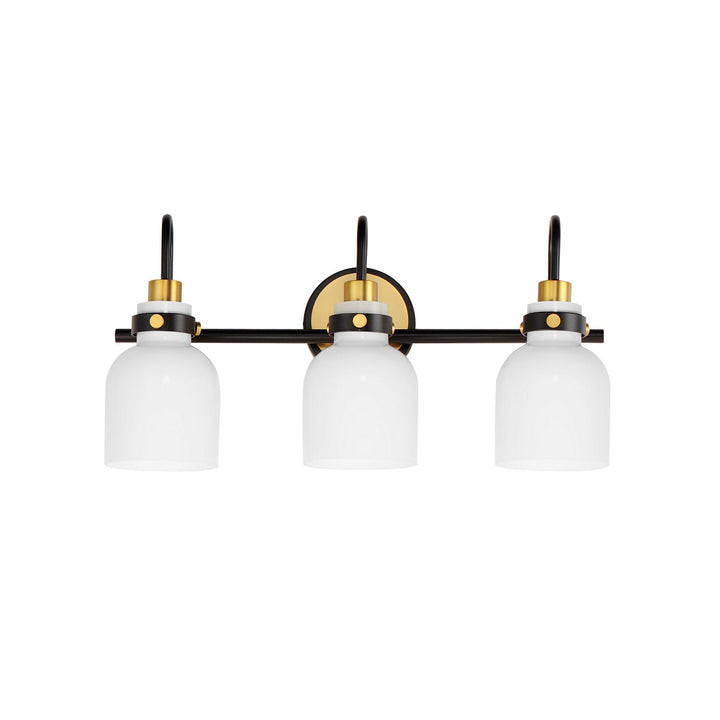 Maxim Milk 12333WTBKSBR Bath Vanity Light 22 in. wide - Satin Brass