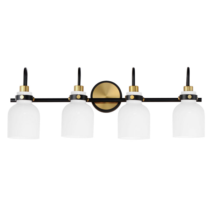 Maxim Milk 12334WTBKSBR Bath Vanity Light 31 in. wide - Satin Brass