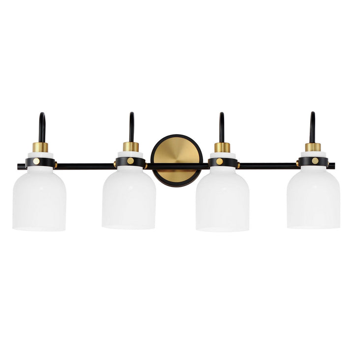 Maxim Milk 12334WTBKSBR Bath Vanity Light 31 in. wide - Satin Brass