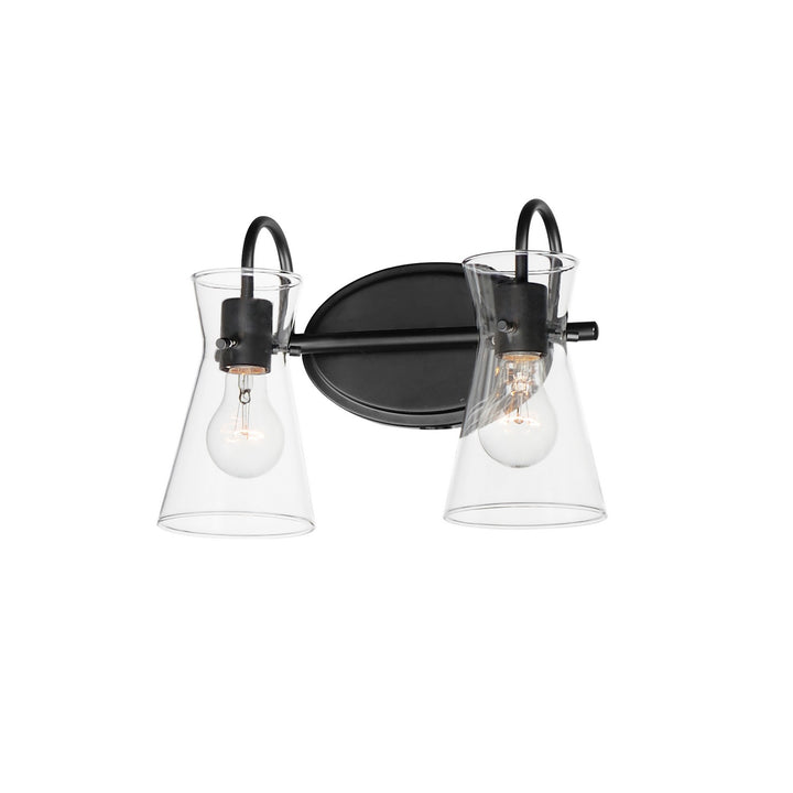 Maxim Ava 12482CLBK Bath Vanity Light 14 in. wide - Black