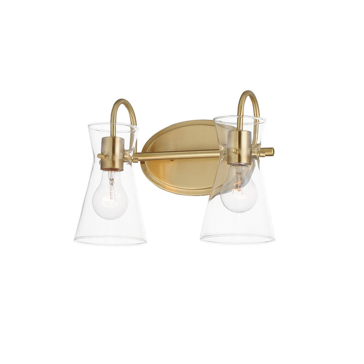 Maxim Ava 12482CLNAB Bath Vanity Light 14 in. wide - Natural Aged Brass