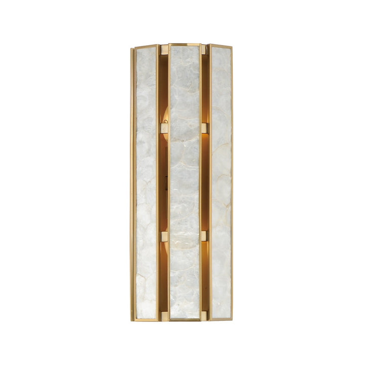 Maxim Miramar 12801CZNAB Wall Sconce Light - Capiz / Natural Aged Brass