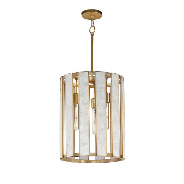 Maxim Miramar 12802CZNAB Pendant Light - Capiz / Natural Aged Brass