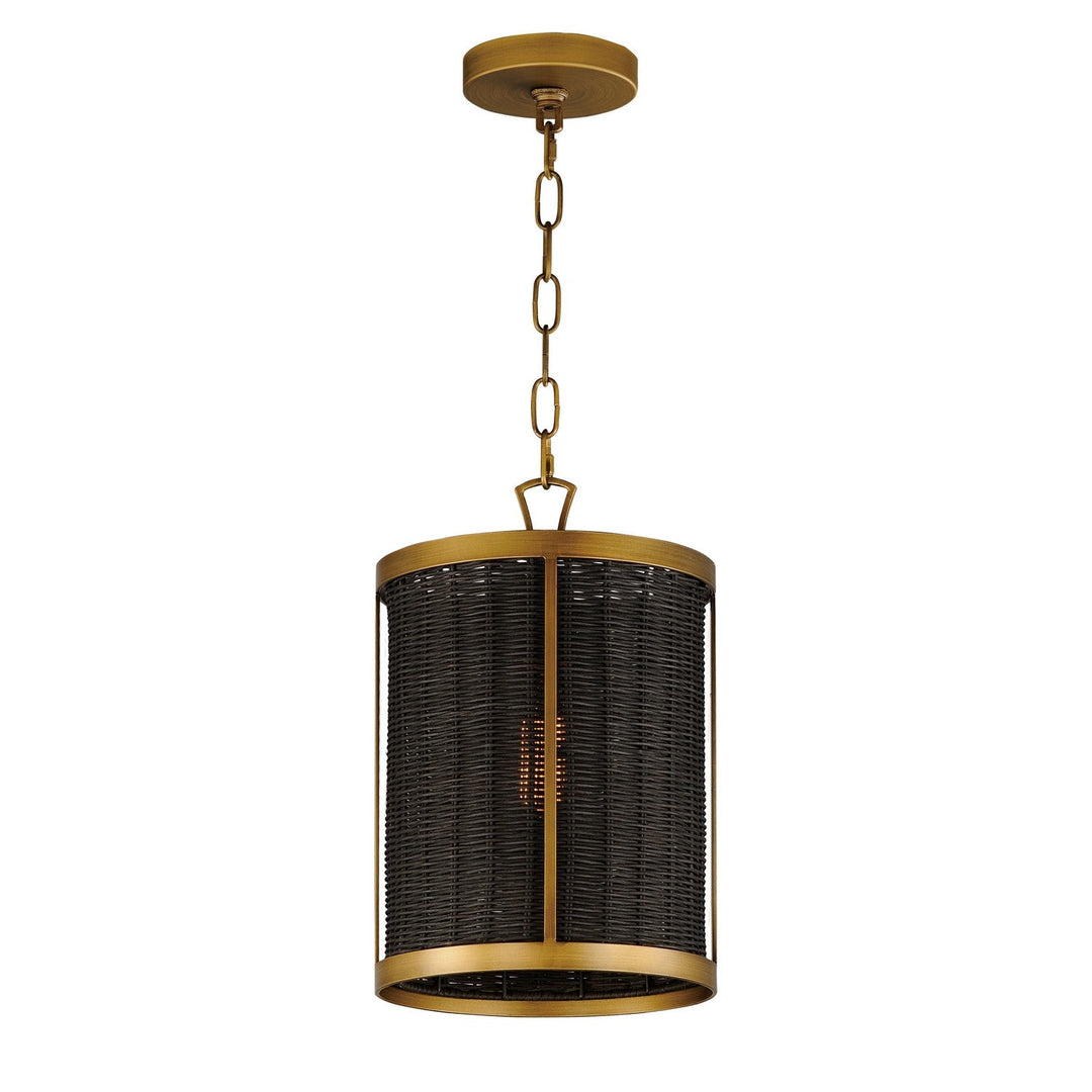Maxim Rattan 14461BRNAB Pendant Light - Natural Aged Brass