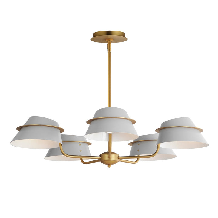 Maxim Lucas 25225LFGNAB Chandelier Light - Natural Aged Brass