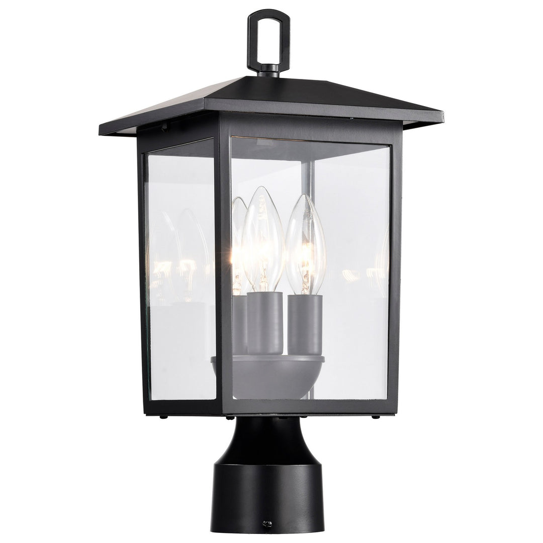 Nuvo Lighting 60-5932 Jamesport Three Light Outdoor Post Lantern Outdoor Black