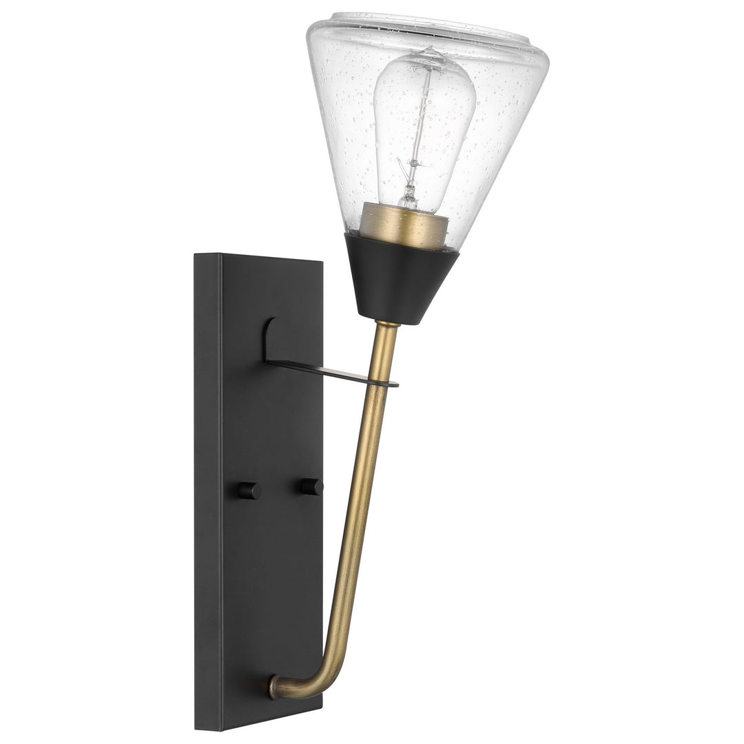 Nuvo Starlight 60-7681 Wall Light - Matte Black/Natural Brass