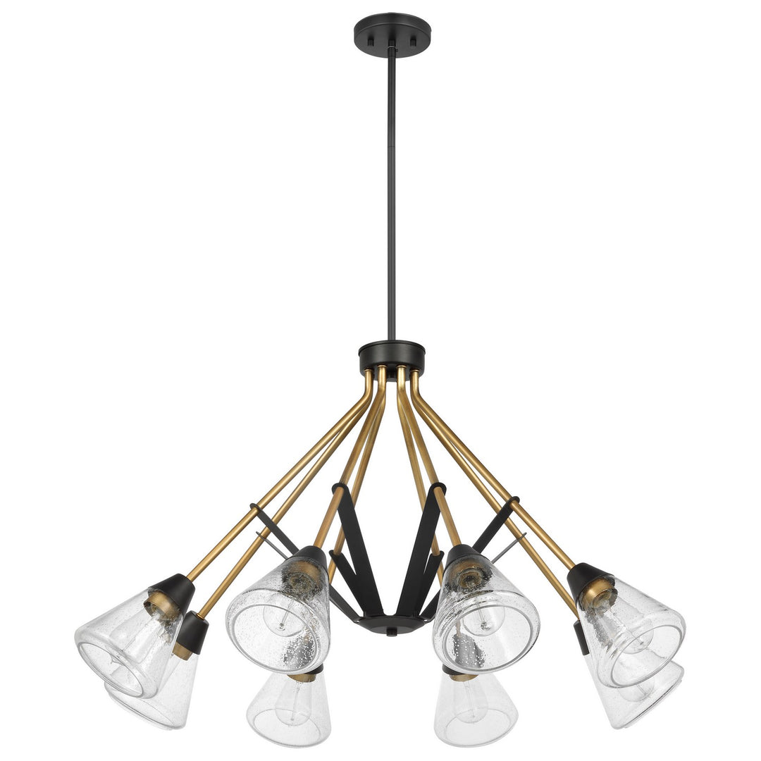 Nuvo Starlight 60-7686 Chandelier Light - Matte Black/Natural Brass