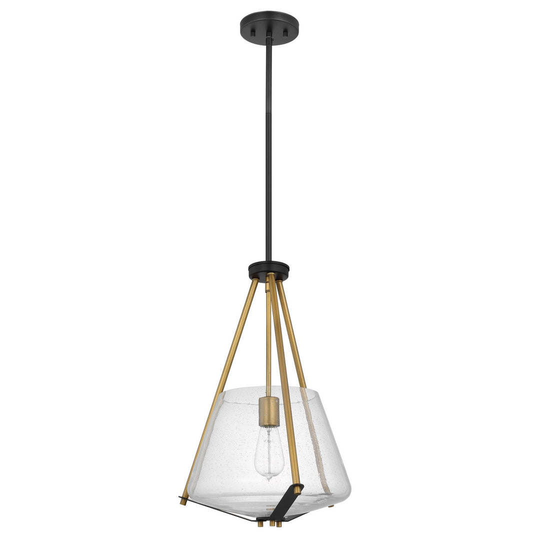 Nuvo Starlight 60-7687 Pendant Light - Matte Black/Natural Brass