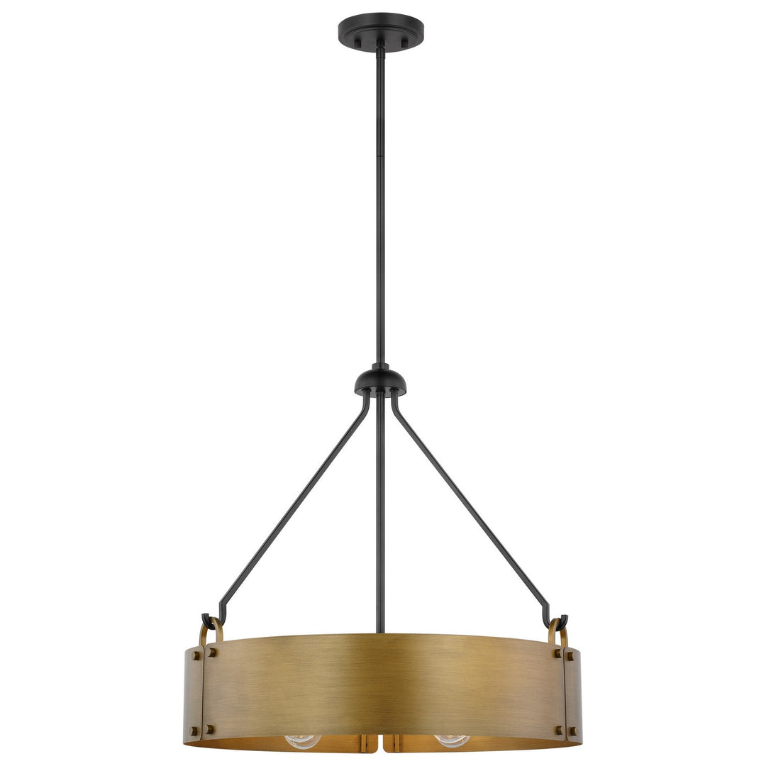 Nuvo Halter 60-7693 Pendant Light - Matte Black/Natural Brass