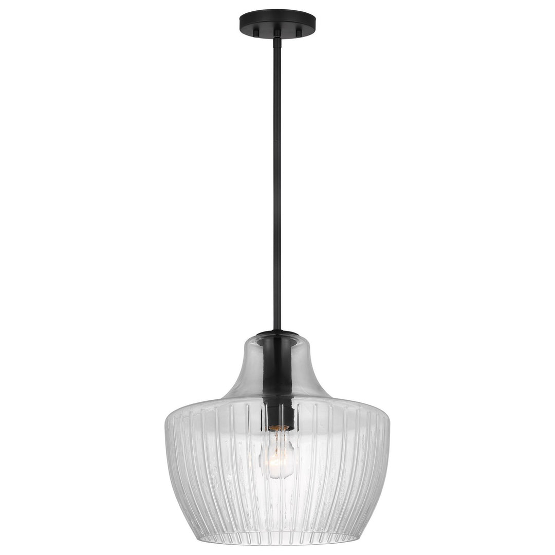 Nuvo Destin 60-7705 Pendant Light - Black / Silver Accents