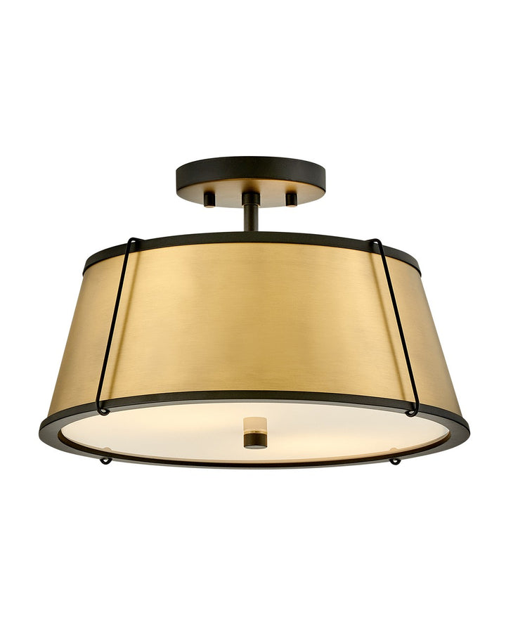 Hinkley Clarke 4893BK-LDB Ceiling Light - Black with Lacquered Dark Brass accents