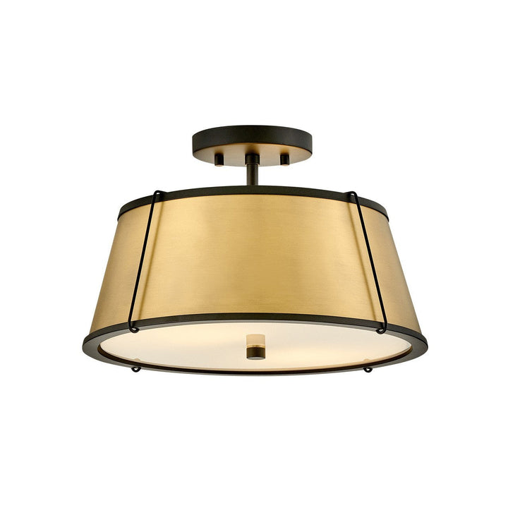 Hinkley Clarke 4893BK-LDB Ceiling Light - Black with Lacquered Dark Brass accents