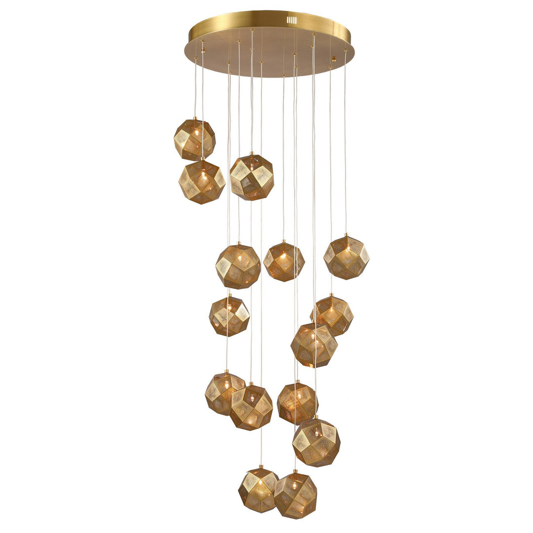 Kanova & Co. Zara KCH3103-15 Chandelier Light - Burnished Brass