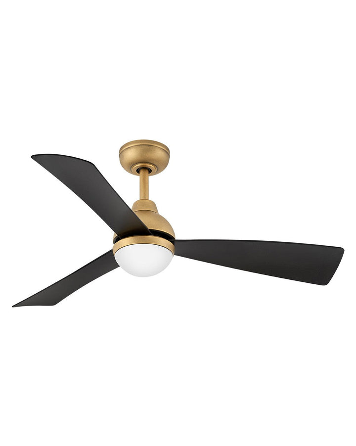 Hinkley Una 905644FHB-LDD Ceiling Fan 44 - Heritage Brass, Matte Black/