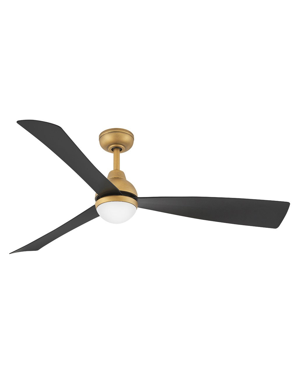 Hinkley Una 905656FHB-LDD Ceiling Fan 56 - Heritage Brass, Matte Black/