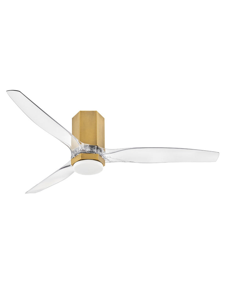 Hinkley Facet 905852FHB-LDD Ceiling Fan 52 - Heritage Brass, Clear Acrylic/