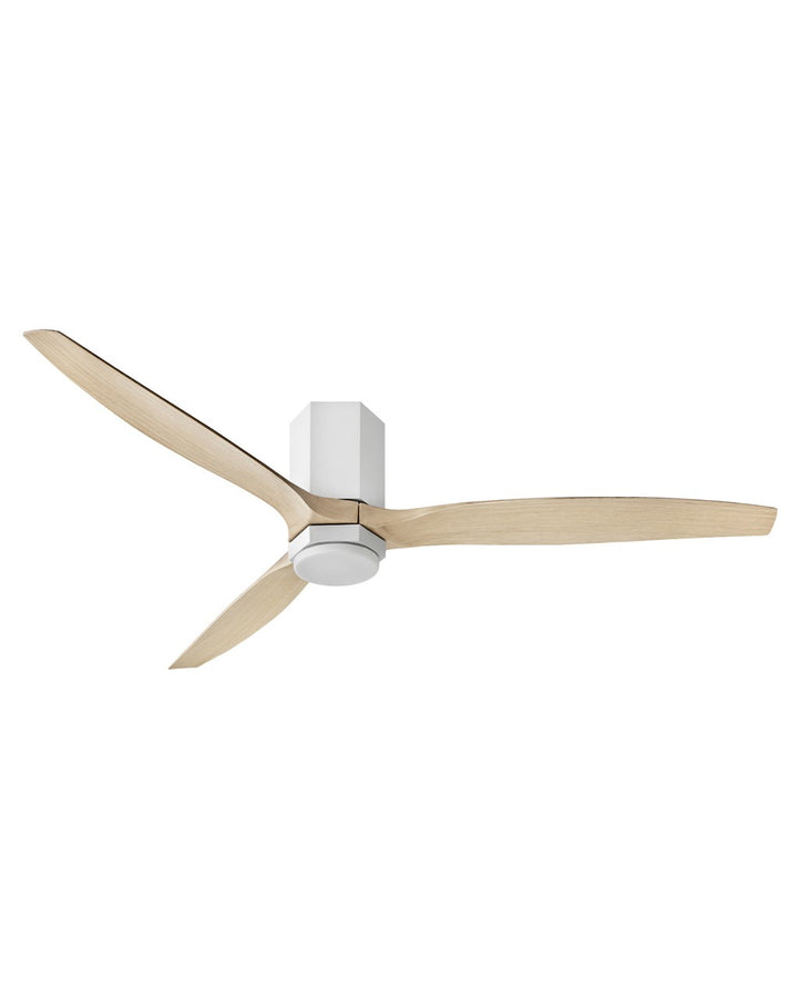 Hinkley Facet 905860FMW-LDD Ceiling Fan 60 - Matte White, Natural/