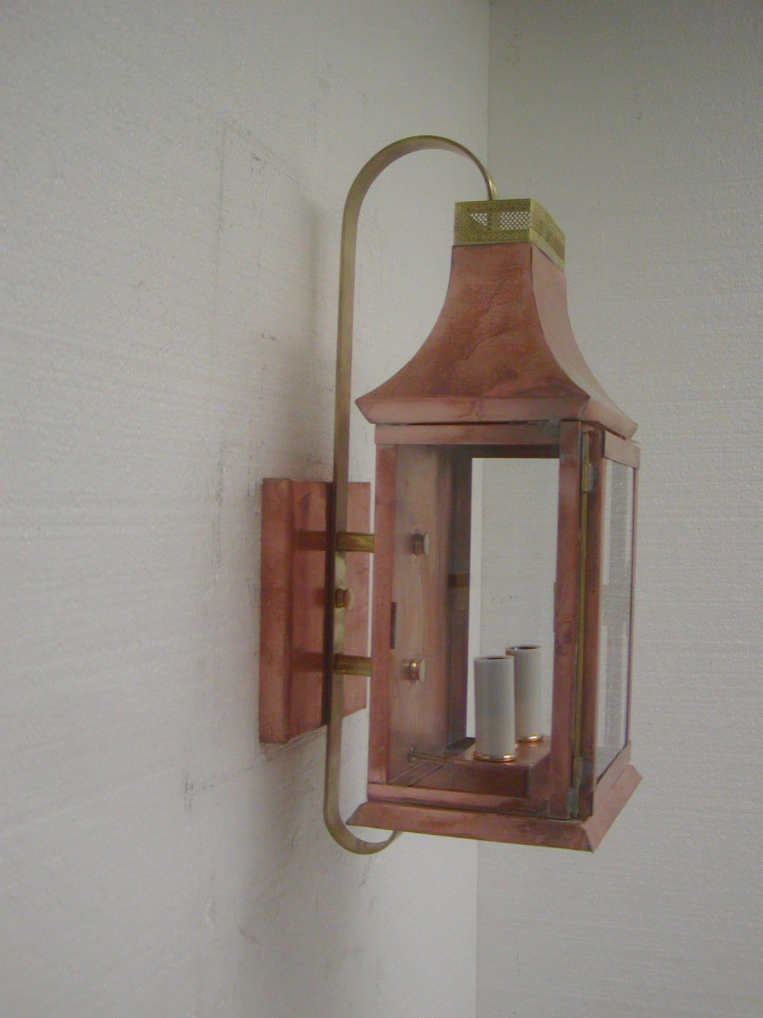 Genie House Lighting 1412RCC Rawlins Two Light Wall Bracket Outdoor Copper/Antique/Verde