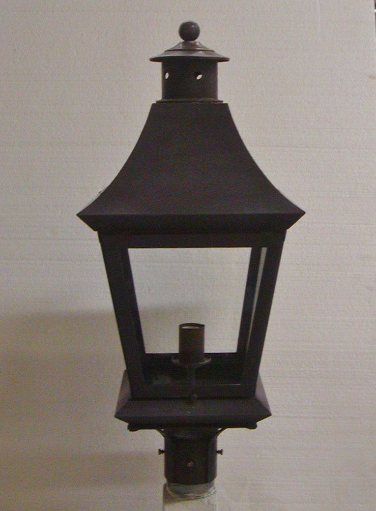 Genie House Lighting 2223DCC Longmont One Light Post Mount Outdoor Copper/Antique/Verde