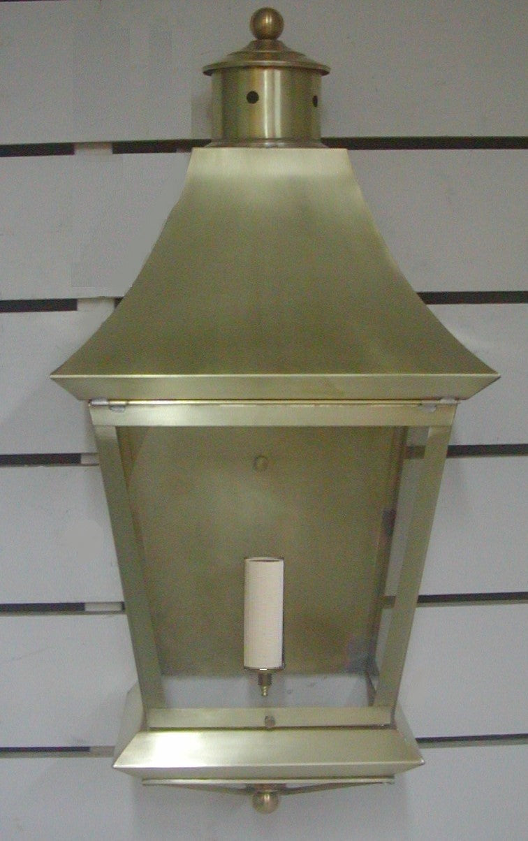 Genie House Lighting 2241RBC Longmont One Light Wall Mount Outdoor Brass