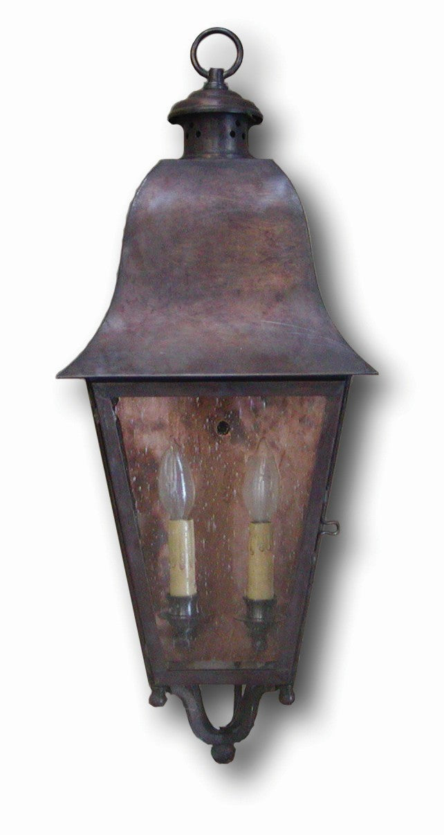 Genie House Lighting 44311ACS Wendover Two Light Wall Mount Outdoor Copper/Antique/Verde