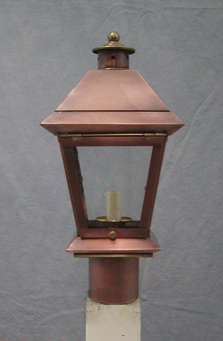 Genie House Lighting 46113ACSS Santana One Light Post Mount Outdoor Copper/Antique/Verde