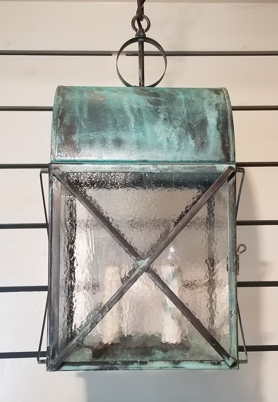 Genie House Lighting 57723VGS Cottage Two Light Pendant Outdoor Verde