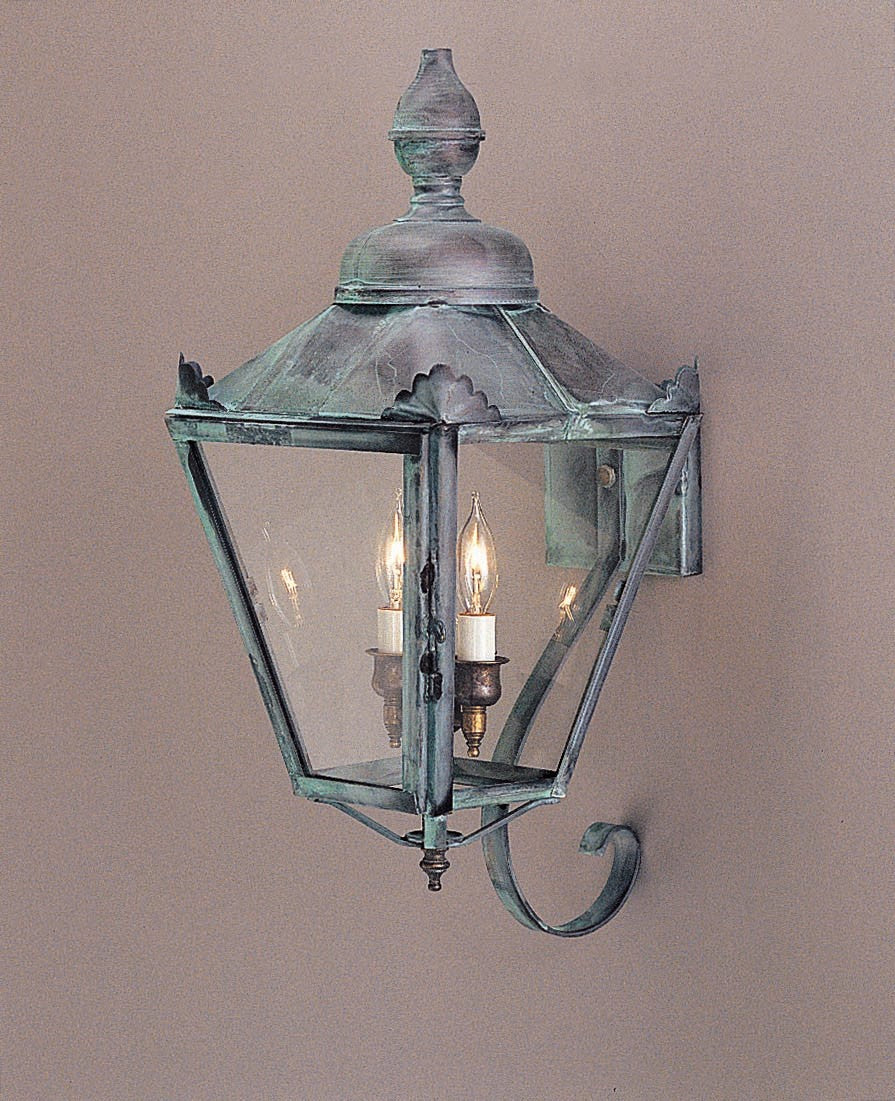 Genie House Lighting 82101VGS Arabella Two Light Wall Mount Outdoor Verde