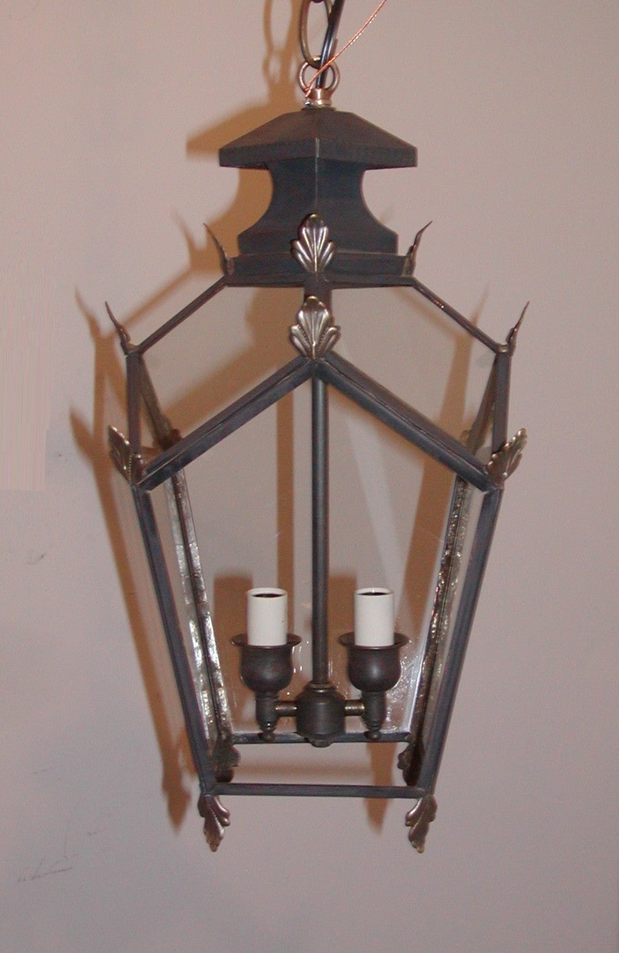 Genie House Lighting 88703DBC Princess Two Light Pendant Outdoor Brass