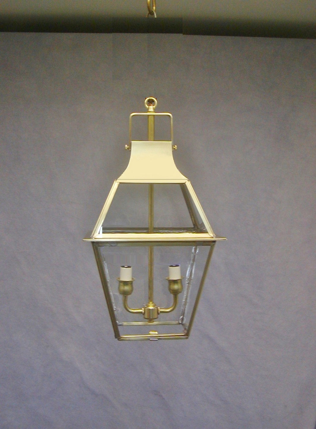 Genie House Lighting 90503RBC Potts Two Light Pendant Outdoor Brass
