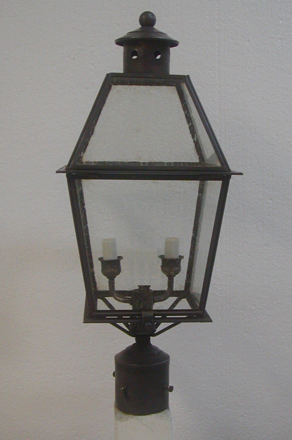 Genie House Lighting 93002DBSS Kojan Two Light Post Mount Outdoor Brass