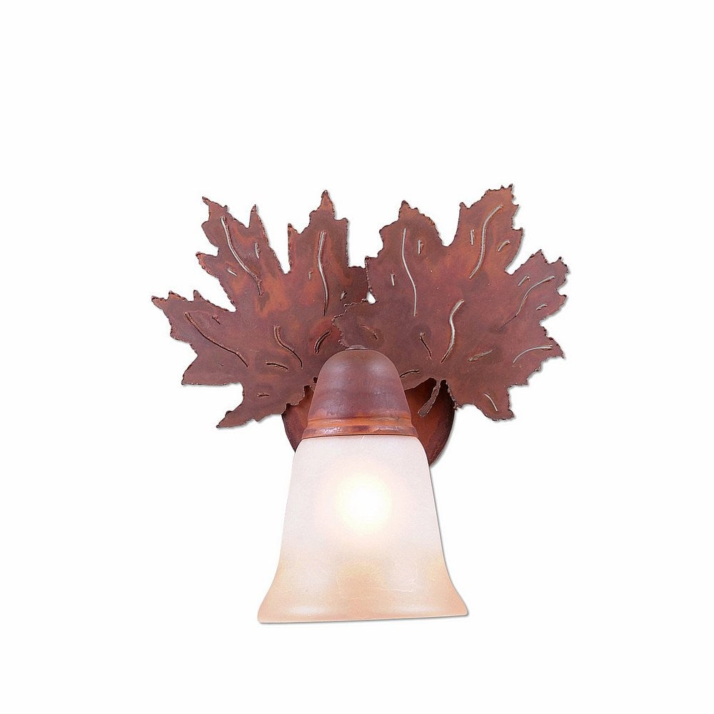Avalanche Ranch Crestline-Maple Leaf A17105TT-02 Wall Light - Rust Patina