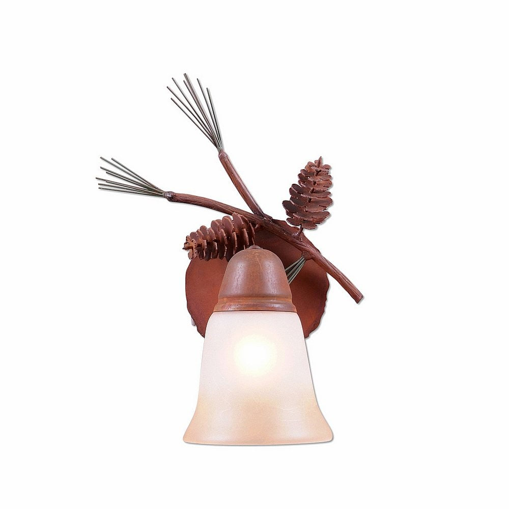 Avalanche Ranch Crestline-Pine Cone A17120TT-04 Wall Light - Pine Tree Green-Rust Patina
