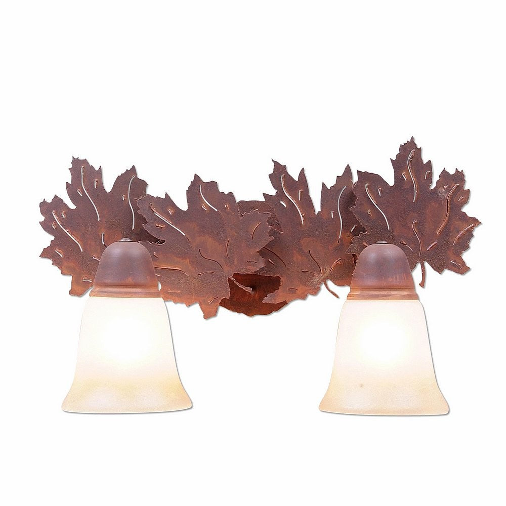 Avalanche Ranch Crestline-Maple Leaf A32205TT-02 Bath Vanity Light 15 in. wide - Rust Patina
