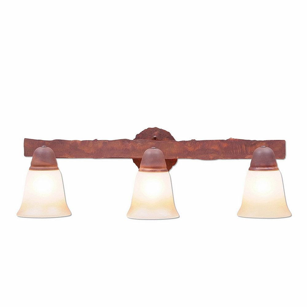 Avalanche Ranch Crestline-Rustic Plain A32301TT-02 Bath Vanity Light 25 in. wide - Rust Patina