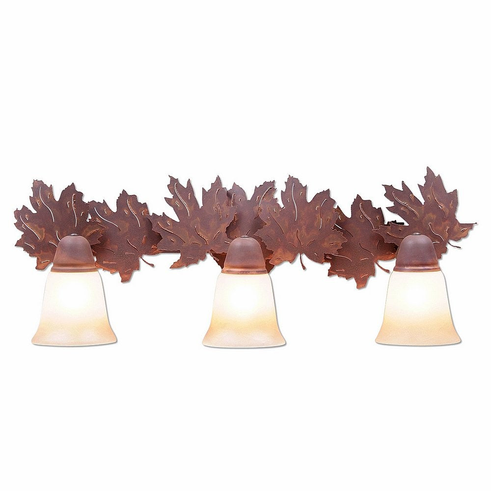 Avalanche Ranch Crestline-Maple Leaf A32305TT-02 Bath Vanity Light 25 in. wide - Rust Patina