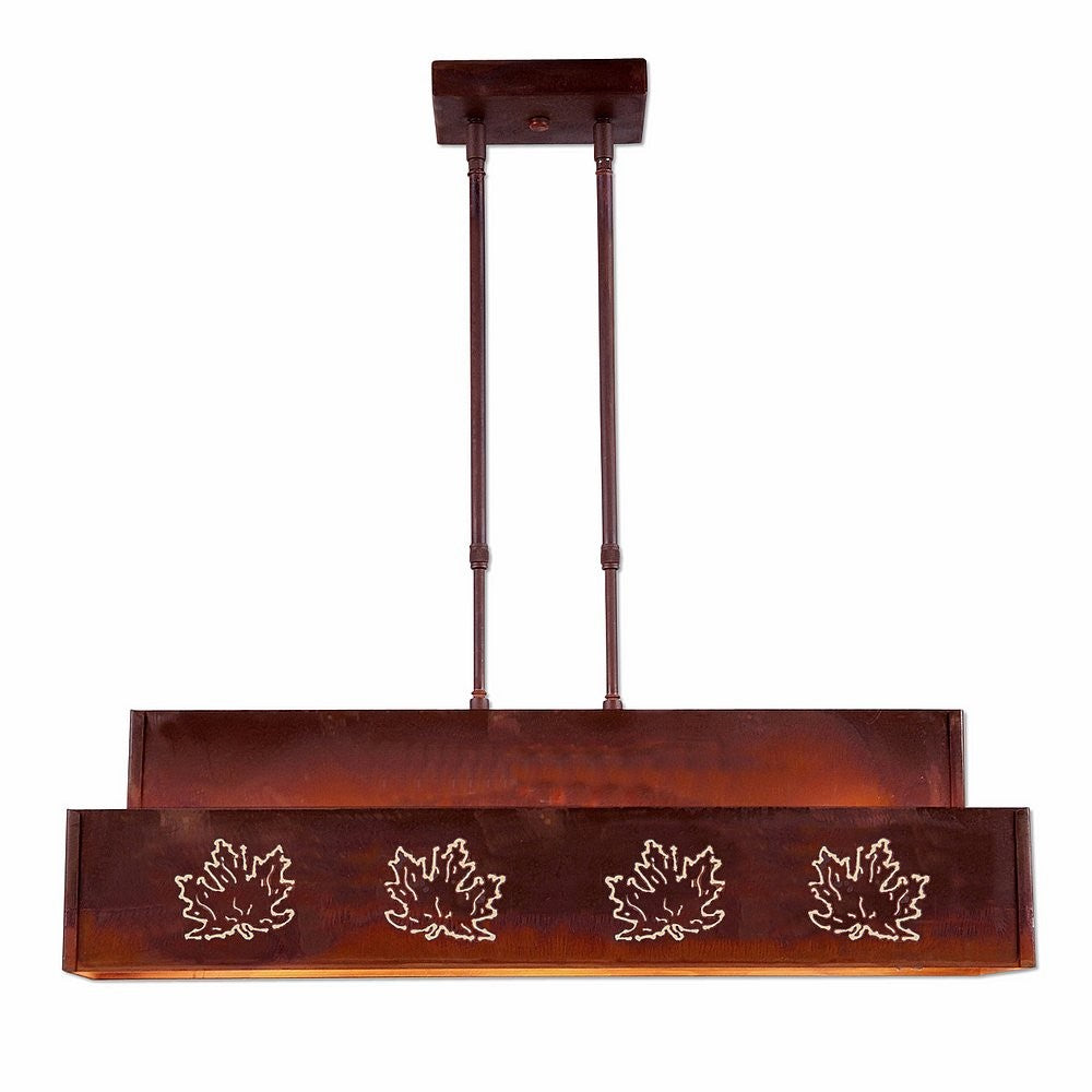 Avalanche Ranch Ridgemont-Maple Cutout A45906-02 Pendant Light - Rust Patina