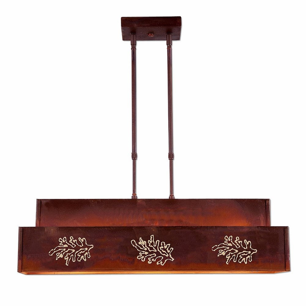 Avalanche Ranch Ridgemont-Cedar Bough Cutout A45948-02 Pendant Light - Rust Patina