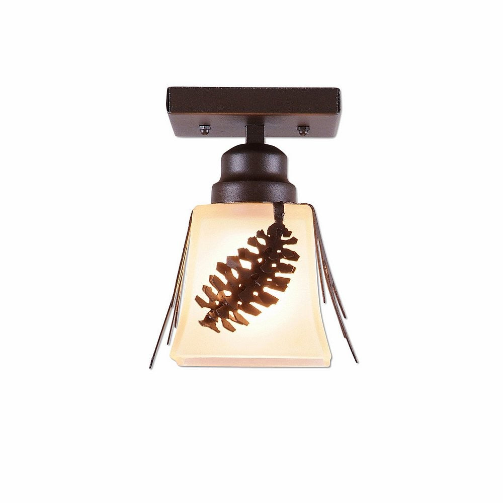 Avalanche Ranch Woodland-Spruce Cone A47540TS-28 Ceiling Light - Dark Bronze Metallic