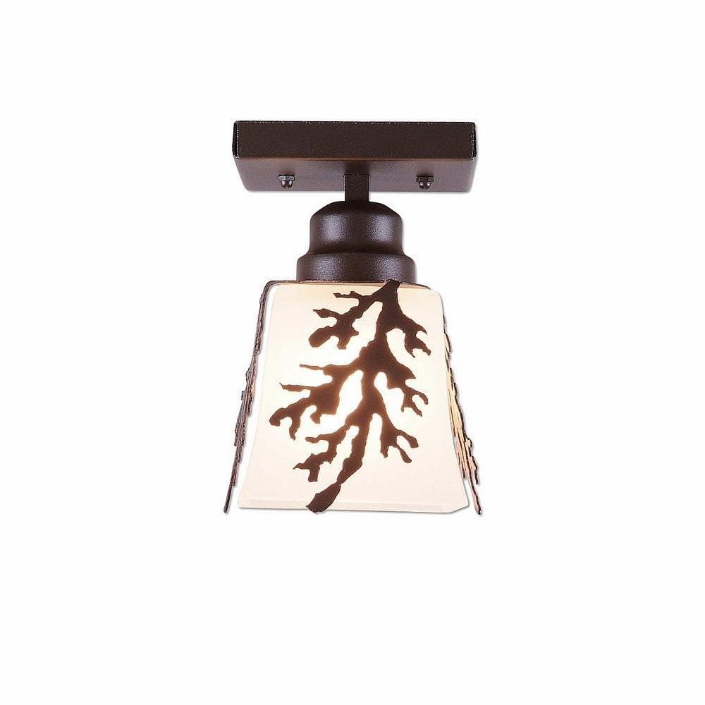 Avalanche Ranch Woodland-Cedar Bough A47549FC-28 Ceiling Light - Dark Bronze Metallic
