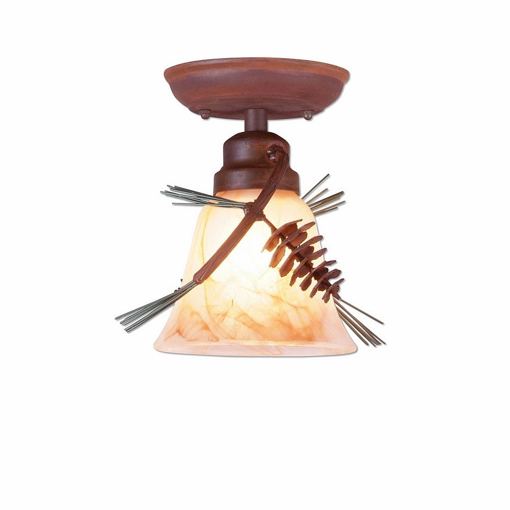 Avalanche Ranch Sienna-Pine Cone A48020AS-04 Ceiling Light - Pine Tree Green-Rust Patina