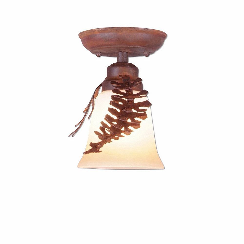Avalanche Ranch Sienna-Spruce Cone A48040TT-02 Ceiling Light - Rust Patina