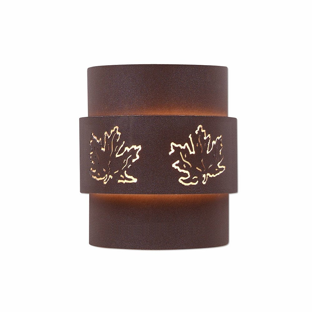 Avalanche Ranch Lighting A56106-27 Northridge-Maple Cutout One Light Wall Sconce Outdoor Bronze / Dark