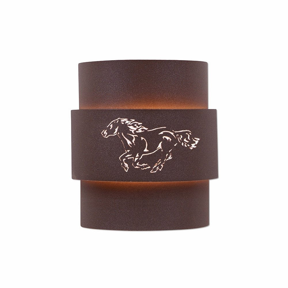 Avalanche Ranch Lighting A56159-27 Northridge-Horse Cutout One Light Wall Sconce Outdoor Bronze / Dark