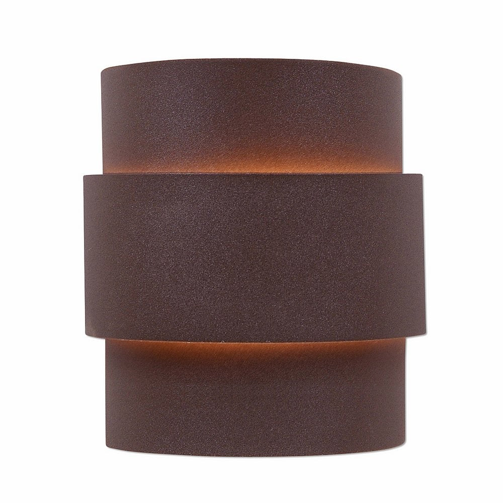 Avalanche Ranch Lighting A56201-27 Northridge-Rustic Plain Two Light Wall Sconce Outdoor Bronze / Dark