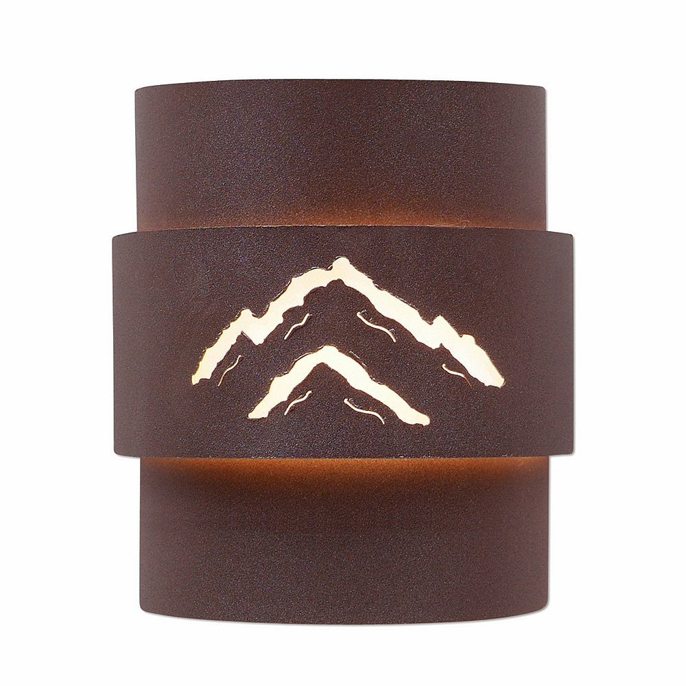 Avalanche Ranch Lighting A56241-27 Northridge-Mountain Cutout Two Light Wall Sconce Outdoor Bronze / Dark