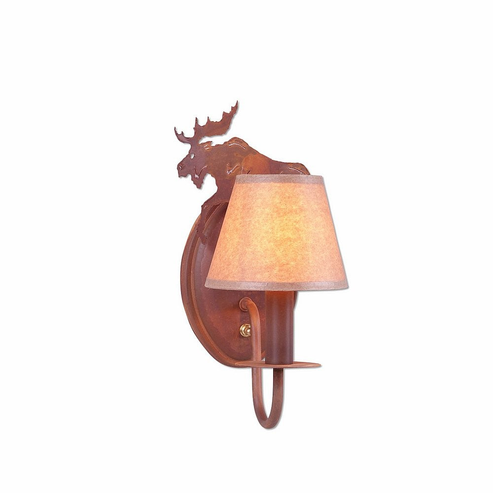 Avalanche Ranch Diablo-Mtn Moose H13127KR-02 Wall Light - Rust Patina