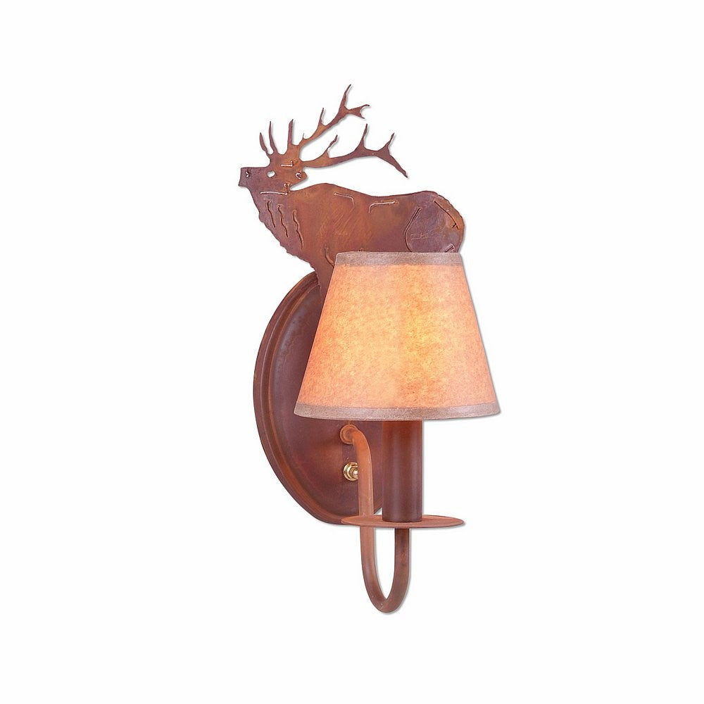 Avalanche Ranch Diablo-Mtn Elk H13133KR-02 Wall Light - Rust Patina