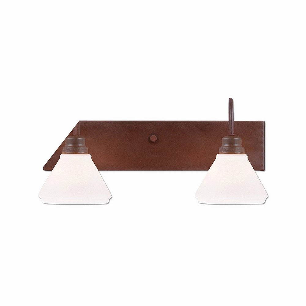 Avalanche Ranch Cedarwood-Rustic Plain H34201CW-02 Bath Vanity Light 24 in. wide - Rust Patina